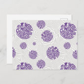 ウィリー・ウォンカのロゴサイケデリック・グラフィック ポストカード (正面/裏面)