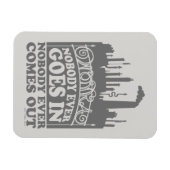 ウィリー・ウォンカ工場 – 誰も入らない マグネット (横)