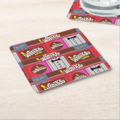 ウィリー・ウォンカ・キャンディ・パターン スクエアペーパーコースター (アングル)