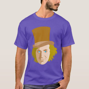 ウィリー・ウォンカ・ステンシル顔図 Tシャツ