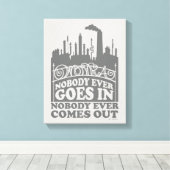 ウィリー・ウォンカ・ファクトリー – 誰も入場しない キャンバスプリント (インサイチュ (ウッドフロア))