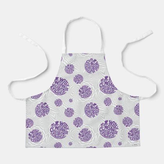 ウィリー・ウォンカ・ロゴサイケデリックの図 エプロン (正面)