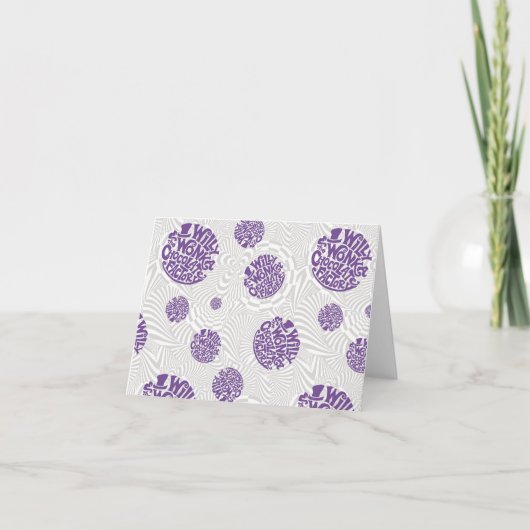 ウィリー・ウォンカ・ロゴサイケデリックの図 ノートカード (正面)