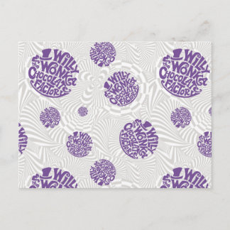 ウィリー・ウォンカ ロゴ サイケデリック グラフィック ポストカード