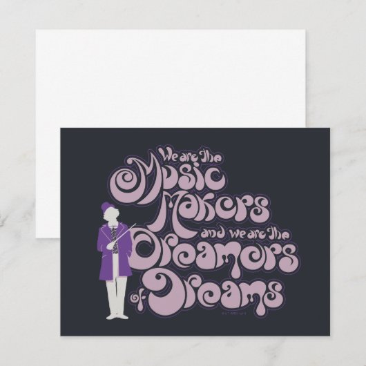 ウィリー・ウォンカ - 夢を織りなす音楽の創造者たち ノートカード (正面/裏面)