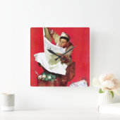 ウィリー・ギリスオンKP スクエア壁時計 (ホーム)