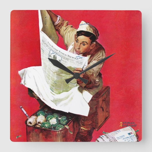 ウィリー・ギリスオンKP スクエア壁時計 (正面)