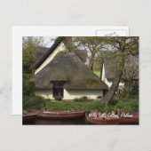 ウィリー・ロットの古風な草葺きコテージ、フラットフォード ポストカード (正面/裏面)