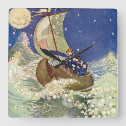 ウィリーPogánys Wynken、Blynkenおよび合図 スクエア壁時計 (正面)