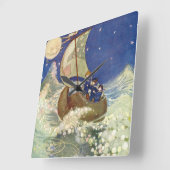 ウィリーPogánys Wynken、Blynkenおよび合図 スクエア壁時計 (傾斜)