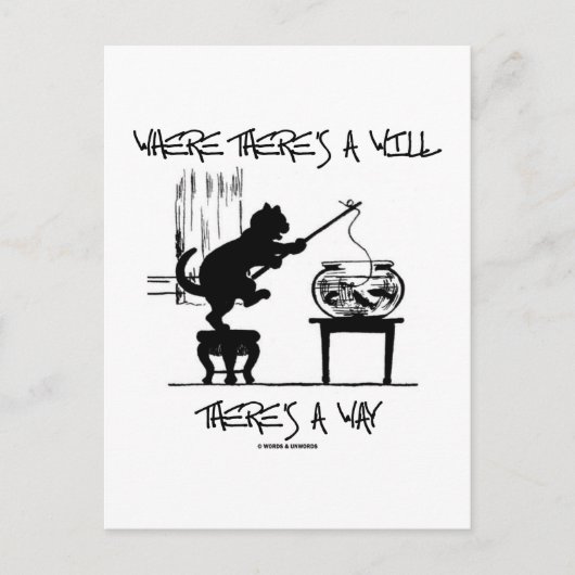 ウィルがある場所（猫の態度）に ポストカード (正面)