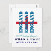 ウィルとケイト王室のの結婚イギリスのはがき ポストカード (正面/裏面)