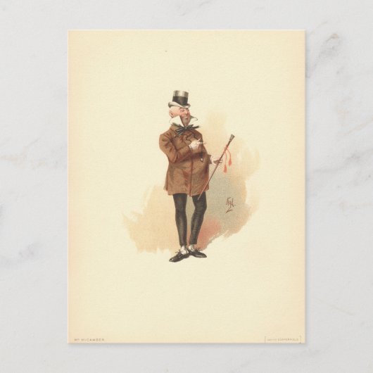 ウィルキンズ・ミカーバー・デイビッド・コッパーフィールド氏 ポストカード (正面)