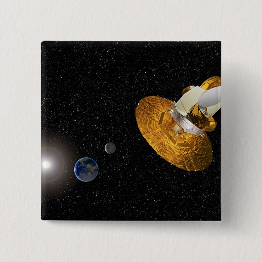 ウィルキンソンマイクロ波異方性プローブ 缶バッジ (正面)