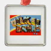 ウィルクスバレペンシルバニアPA古い旅行記念品 メタルオーナメント (正面)