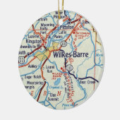 ウィルクスバレヴィンテージの地図 セラミックオーナメント (左)