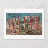 ウィルクスバレ、ペンシルベニア - 大きな文字のシーン ポストカード (正面)