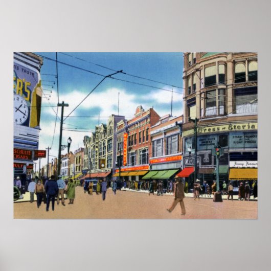 ウィルクスバーレペンシルバニアサウスメイン通り ポスター (正面)