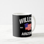 ウィルコックスアリゾナAzアメリカ星ストライプヴィンテージスタイル コーヒーマグカップ (正面右)