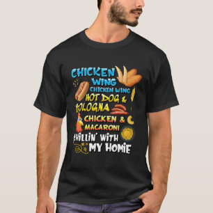 ウィルスのチキンウィング+チキンウィング+ホットドッグ+ボロニアソー Tシャツ