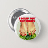 ウィルスボタンを押し出す 缶バッジ (正面&裏面)