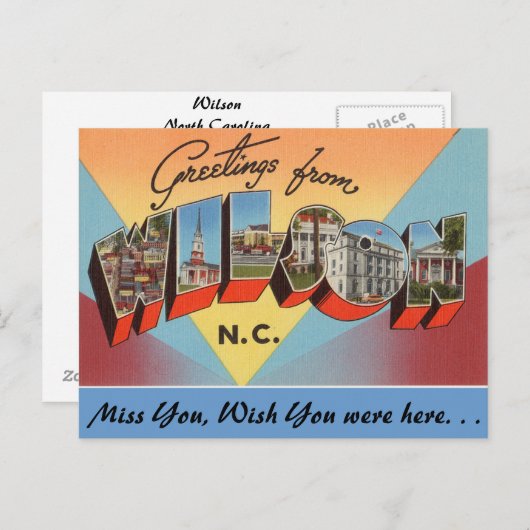 ウィルソンからの挨拶 ポストカード (正面/裏面)