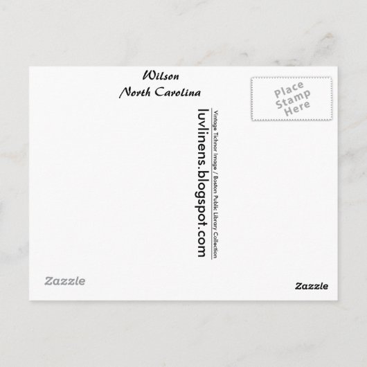 ウィルソンからの挨拶 ポストカード (裏面)