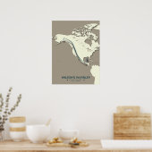 ウィルソンのウォーブラー移行マップ – ミニマリスト ポスター (キッチン)