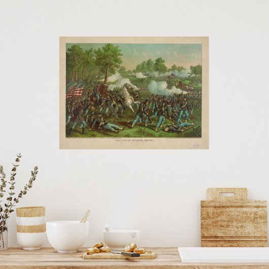 ウィルソンのクリークの南北戦争の戦い1861 ポスター (キッチン)