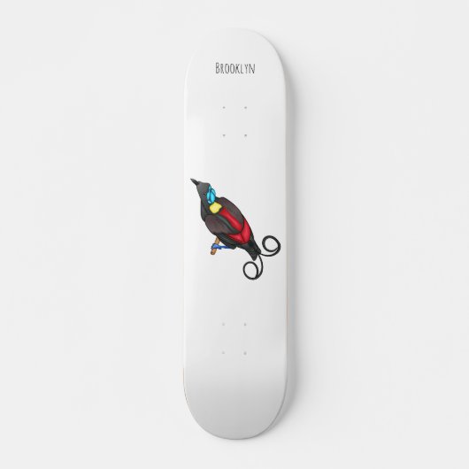 ウィルソンの極楽鳥風刺画 スケートボード (正面)