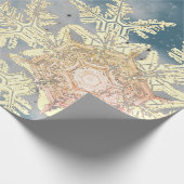 ウィルソンベントレースノーフレークデザインクリスマス ラッピングペーパー (角)