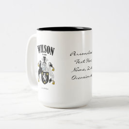 ウィルソン家紋、翻訳、意味 ツートーンマグカップ