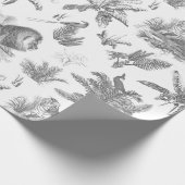 ウィルダネクラシックスエレガントグレイ・トイレの動物 ラッピングペーパー (角)