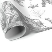 ウィルダネクラシックスエレガントグレイ・トイレの動物 ラッピングペーパー (ロールコーナー)