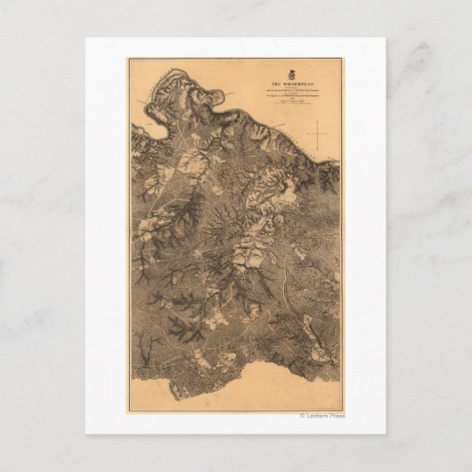 ウィルダネスの戦い - 南北戦争パノラマ ポストカード (正面)