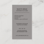 ウィルダネスアドベンチャーツアーガイドキャンピングサバイバル 名刺 (裏面)