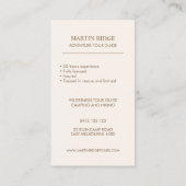 ウィルダネスアドベンチャーツアーガイドキャンピングサバイバル 名刺 (裏面)