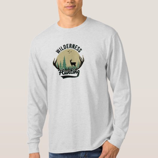 ウィルダネスディア狩り長袖 Tシャツ (正面)