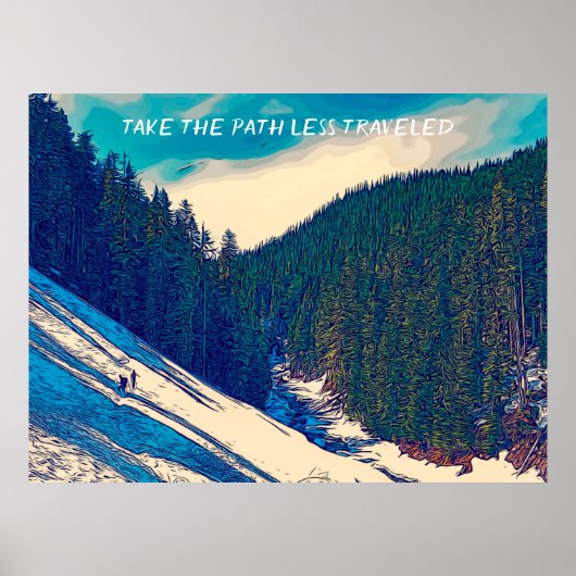 ウィルダネスハイキングマウンテンカスタムことわざ ポスター (正面)