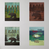 ウィルダネスベアと魚釣りアウトドア愛好家 (正面)