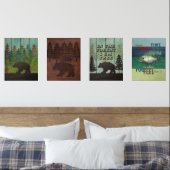 ウィルダネスベアと魚釣りアウトドア愛好家 (寝室)