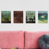 ウィルダネスベアと魚釣りアウトドア愛好家 (リビング)