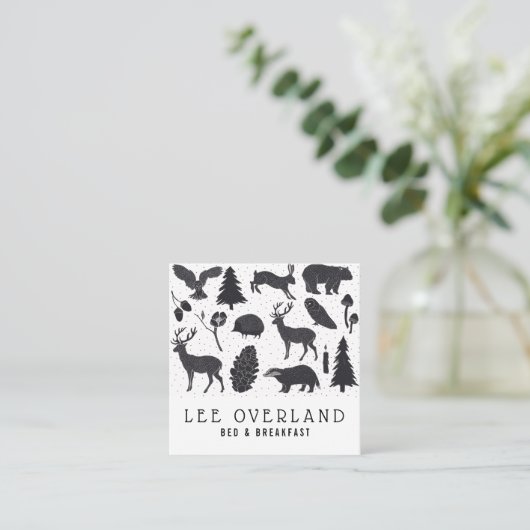 ウィルダネスベッド&ブレックファースト スクエア名刺 (スタンド正面)