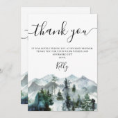 ウィルダネスベビーシャワーサンキューカード 招待状 (正面/裏面)