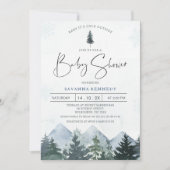ウィルダネスベビー外の赤ちゃんシャワーが冷たい 招待状 (正面)