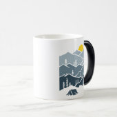 ウィルダネスマウンテンフォレストテントキャンパー モーフィングマグカップ (正面右)