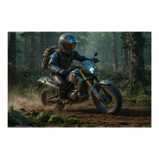 ウィルダネスマモトクロス – Dirtbike Racer ポスター (正面)