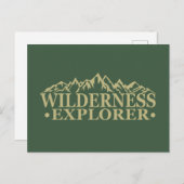 ウィルダネス探検家の屋外ハイキングハイキングのハイキング シーズンポストカード (正面/裏面)
