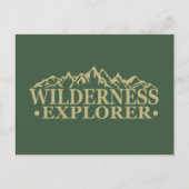 ウィルダネス探検家の屋外ハイキングハイキングのハイキング シーズンポストカード (正面)