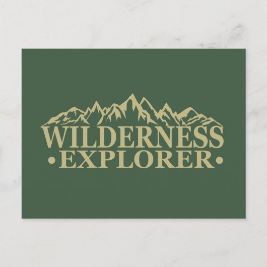 ウィルダネス探検家の屋外ハイキングハイキングのハイキング シーズンポストカード (正面)